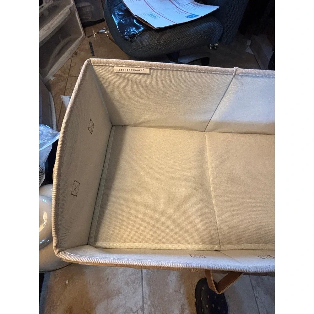 Fabric Storage Bin Organizer. Never Used Storage Works